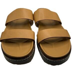 Madewell Charley Double-Strap Slide Sandals Desert Camel Brown Women's Size 8.5